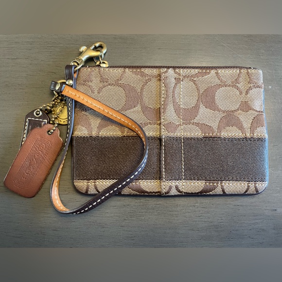 Coach Handbags - Coach Brown Signature C Wristlet